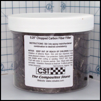 Chopped Carbon Fiber Filler, 0.25 long, 1+ lb.