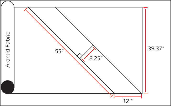 Bias Cut Aramid Fabric Diagram